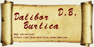 Dalibor Burlica vizit kartica